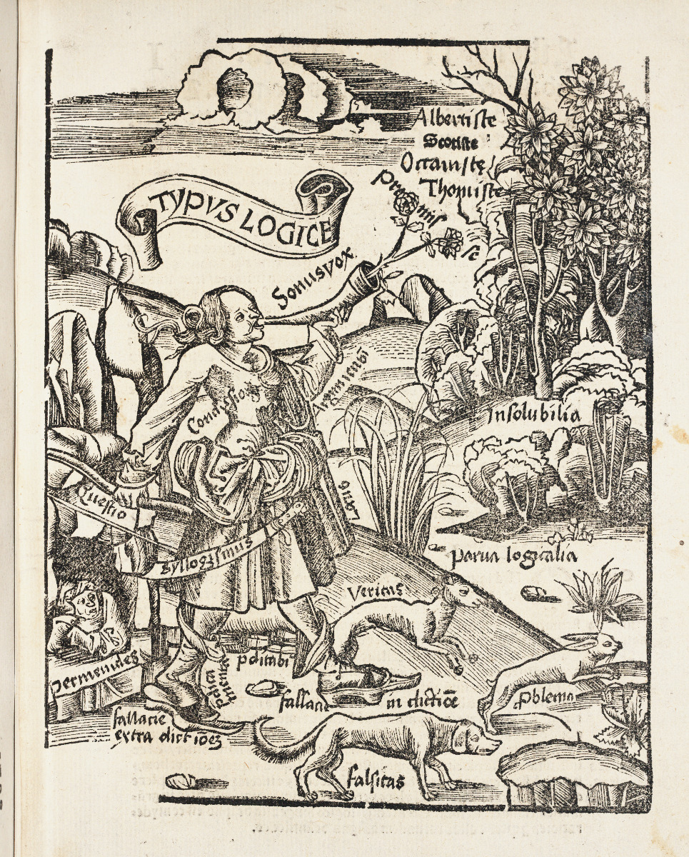 Logic chapter title page from 1517 edition of Gregor Reisch’s Margarita Philosophica.