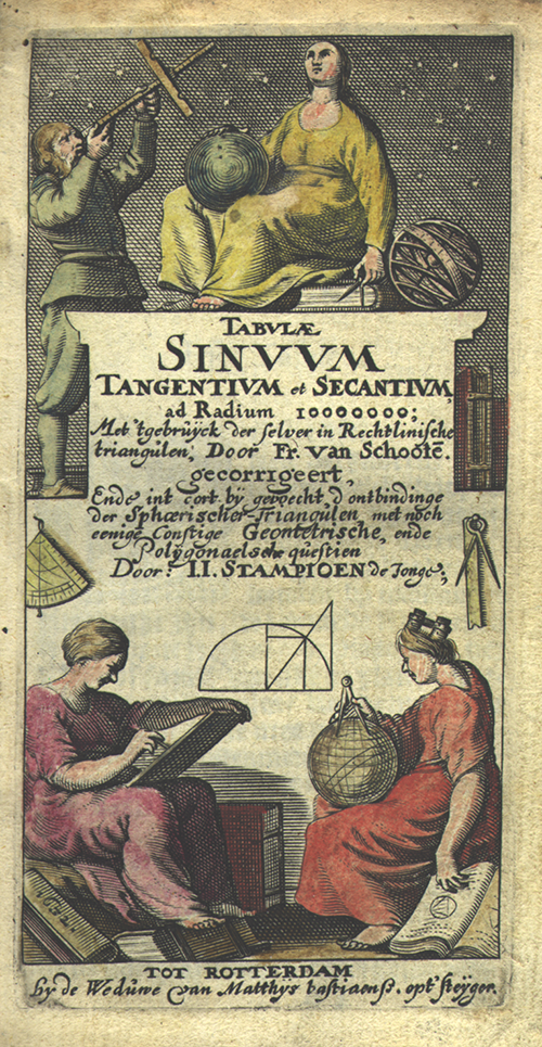 Title page from Tabulae sinuum by Frans van Shooten, 1632