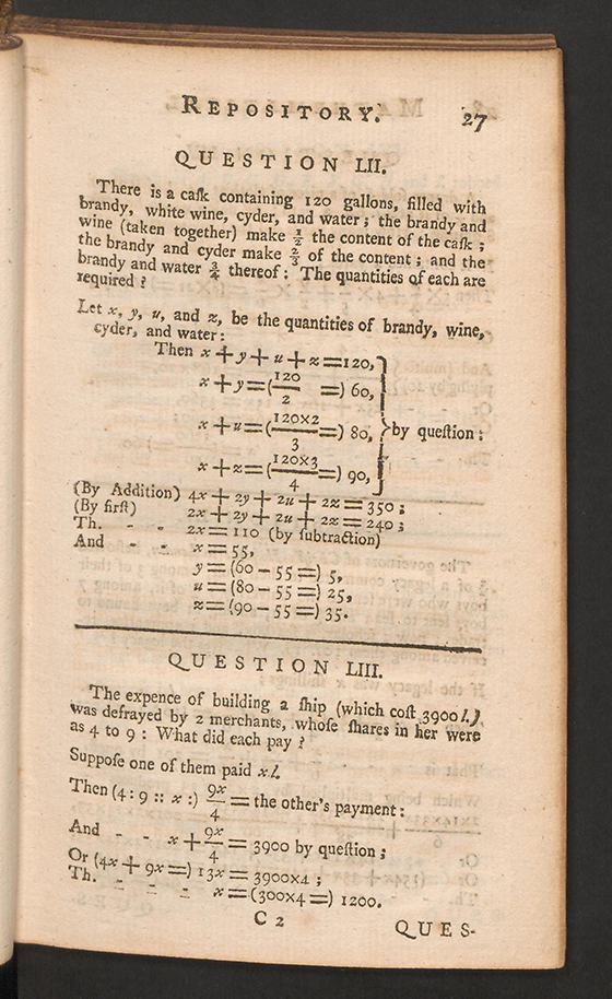Page 27 of The Mathematical Repository, Volume I, James Dodson, 1748