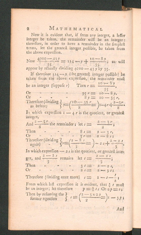 Page 2 of The Mathematical Repository, Volume II, James Dodson, 1753