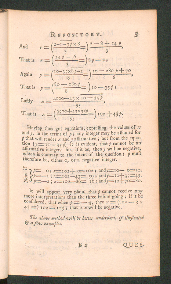 Page 3 of The Mathematical Repository, Volume II, James Dodson, 1753