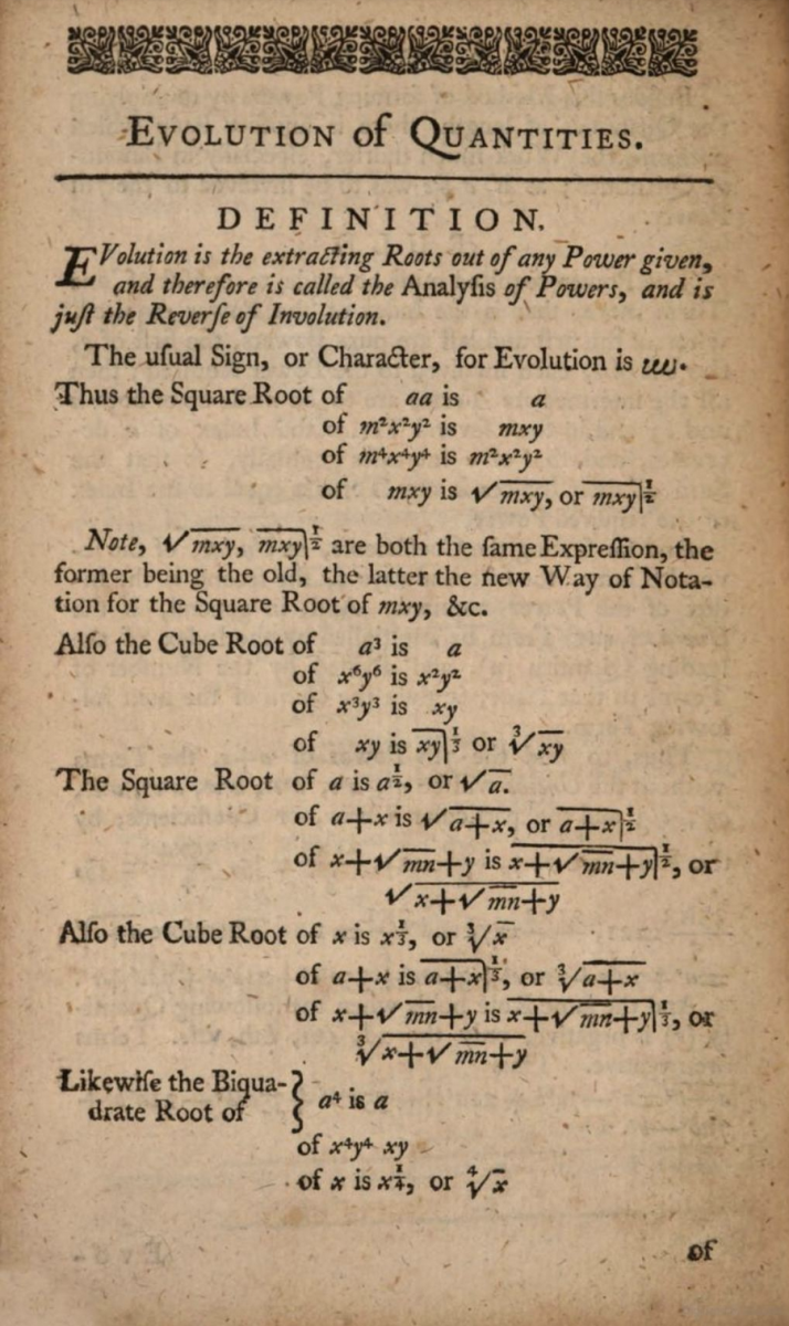 Page 132 from The Analyst, or an Introduction to the Mathematics, an anonymous textbook published in 1746.