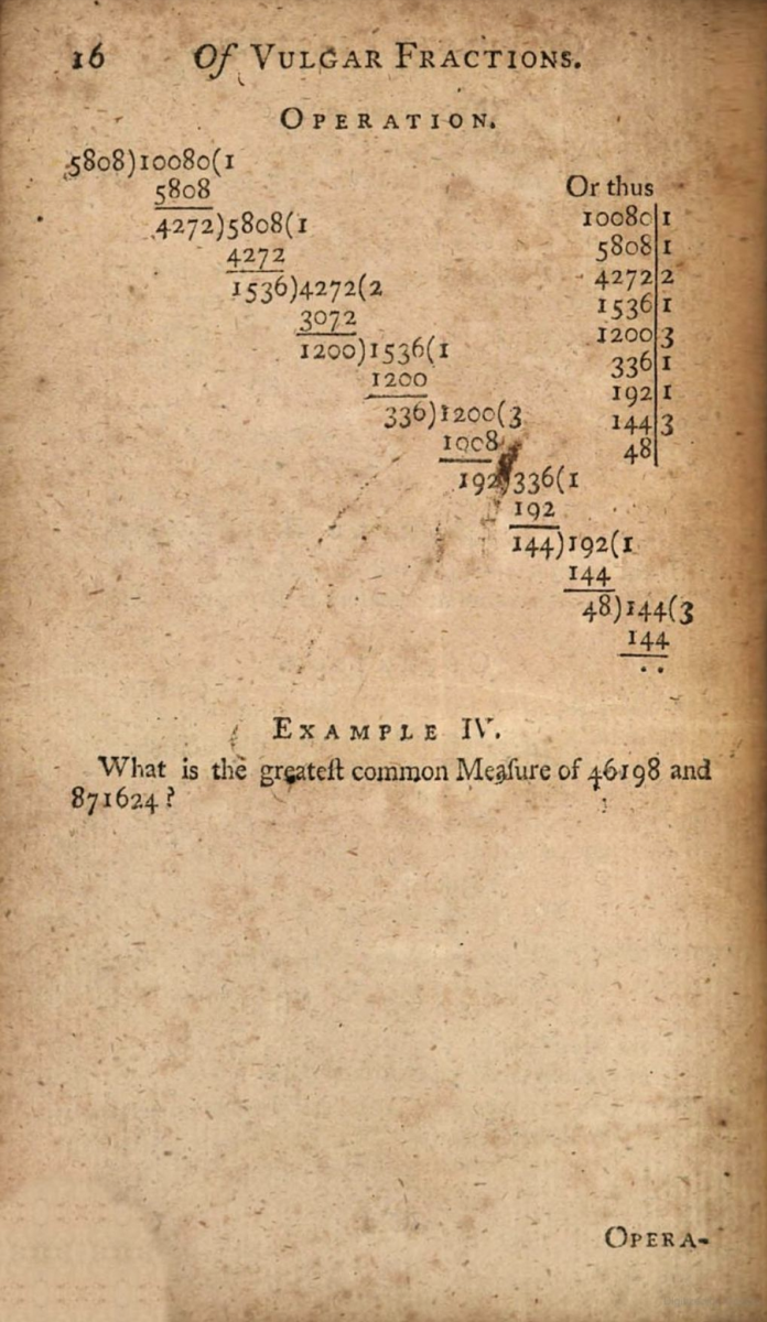 Page 16 from The Analyst, or an Introduction to the Mathematics, an anonymous textbook published in 1746.