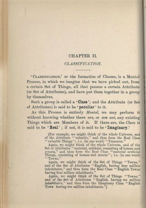Page 1 of chapter 2 from Symbolic Logic, Part I by Lewis Carroll/Charles Dodgson, 1896