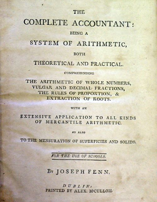 Title page of The Complete Accountant by Joseph Fenn, 1772