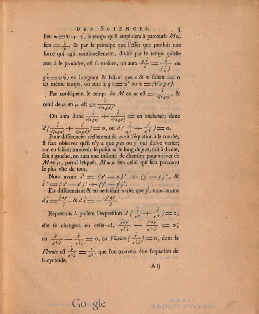 Third page of Alexis Fontaine's 1770 Traité de calcul différentiel et intégral.
