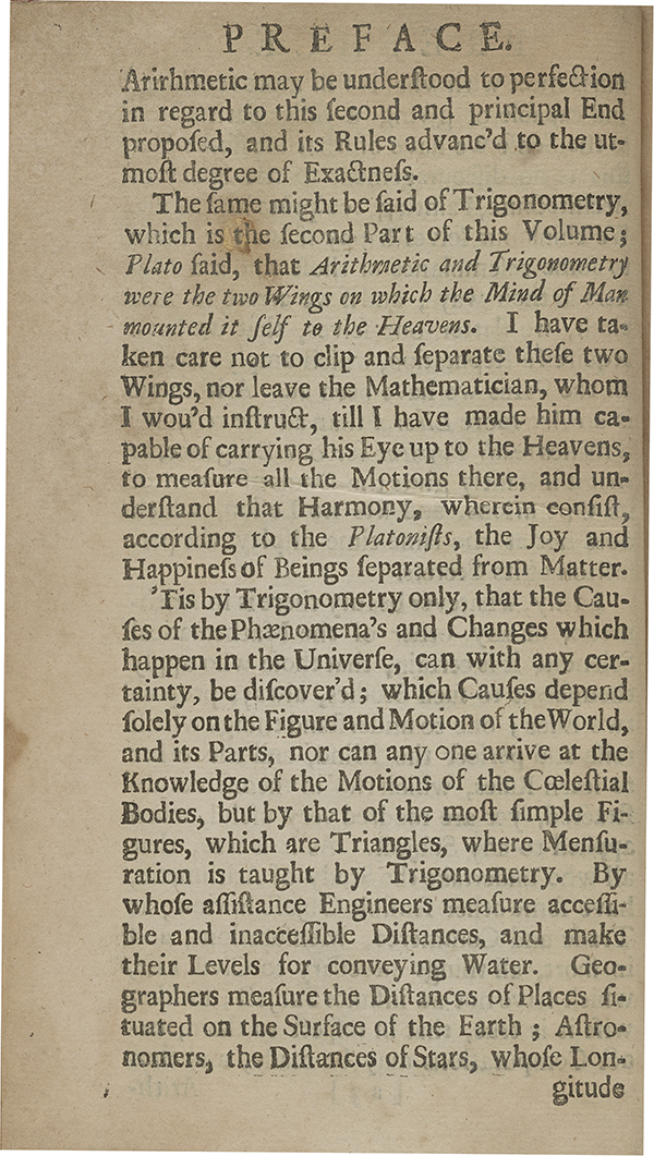 Page 25 of A Complete Course of the Mathematicks (1712).