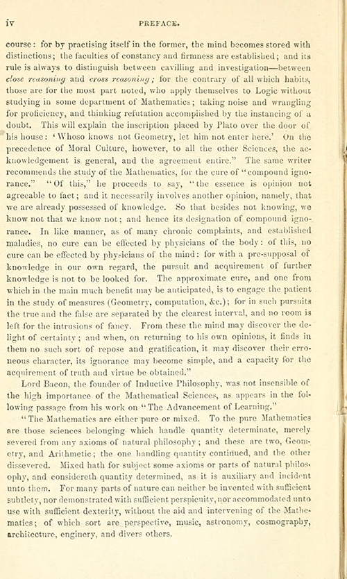 Second page of the Preface to Euclid's Elements of Geometry by Robert Potts from 1871