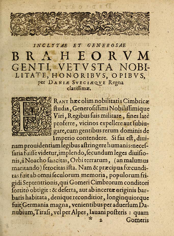 First page of dedication from Tychonis Brahie Dani Hyperaspistes by Johann Kepler, 1625