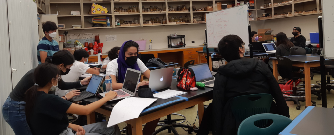 YSERM students working at desks 2021