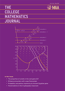 May 2018 Cover College Mathematics Journal