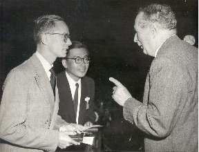Jean-Pierre Serre and Kunihiko Kodaira, 1954 Fields medalists