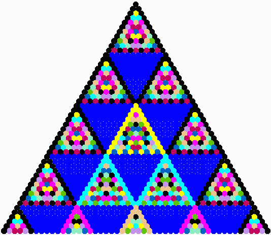Pascal's triangle mod 3 with 50 rows