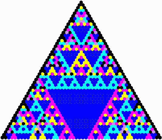 Pascal's triangle mod 2 with 50 rows