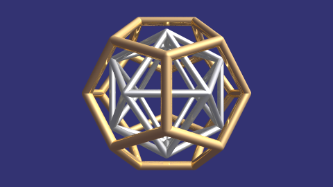 icosahedron and dodecahedron duality with linked animation
