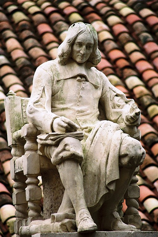 Statue of Pierre de Fermat by Alexandre Falguière in Beaumont-de-Lomagne, Tarn-et-Garonne France