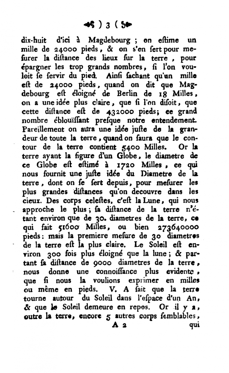 Third page of Letter 1 in Euler's Letters to a German Princess (1768).
