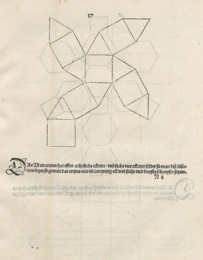 Dürer’s net of a cuboctahedron.