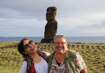 Drs. Catepillan and Huffman on Rapa Nui in 2019.