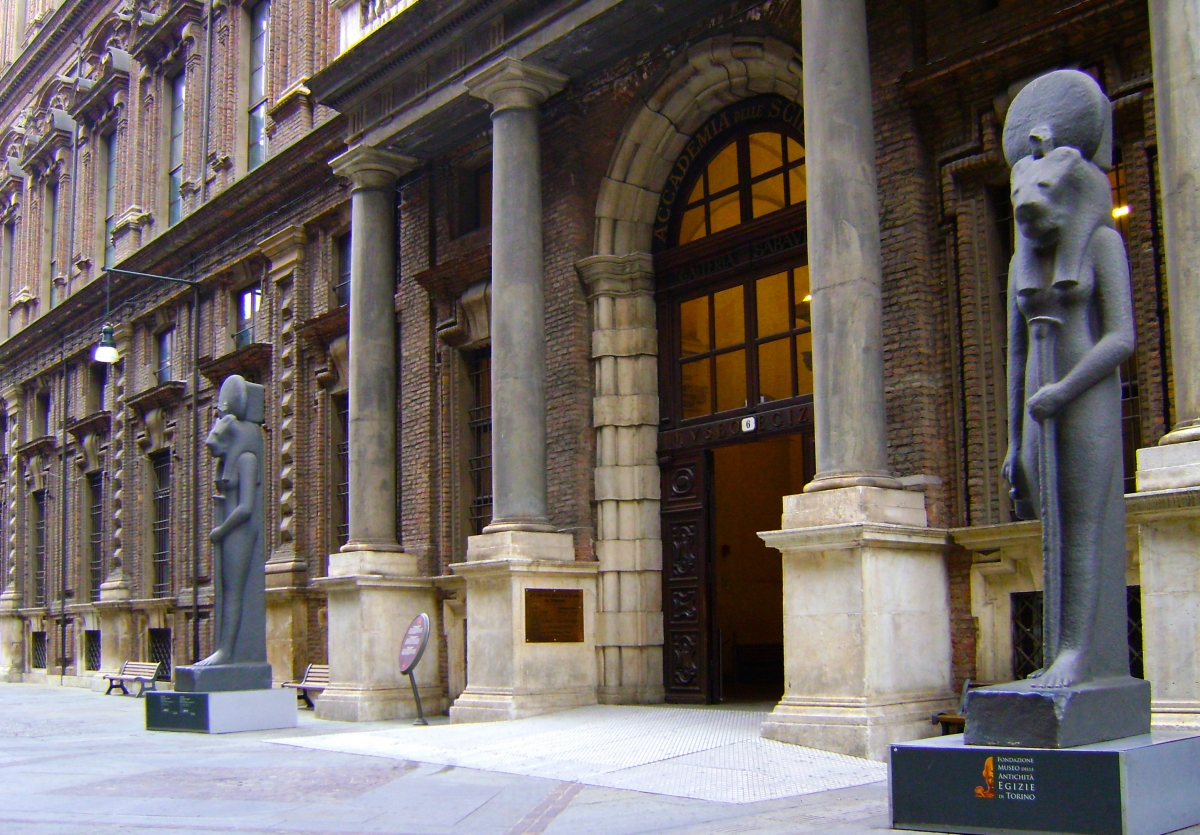 Entrance to Museo Egizio in Turin.