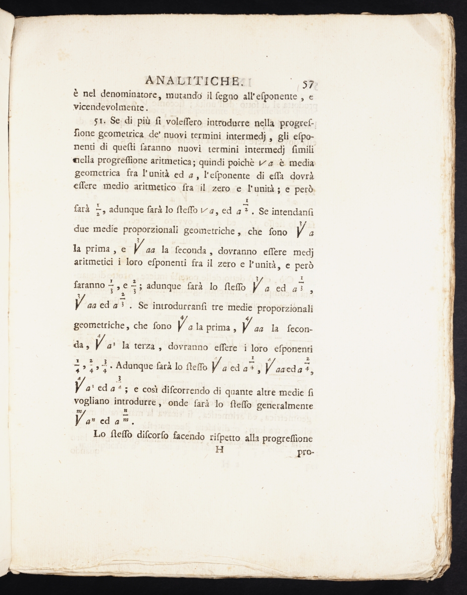 Page 57 of Maria Agnesi's Instituzioni Analitiche.