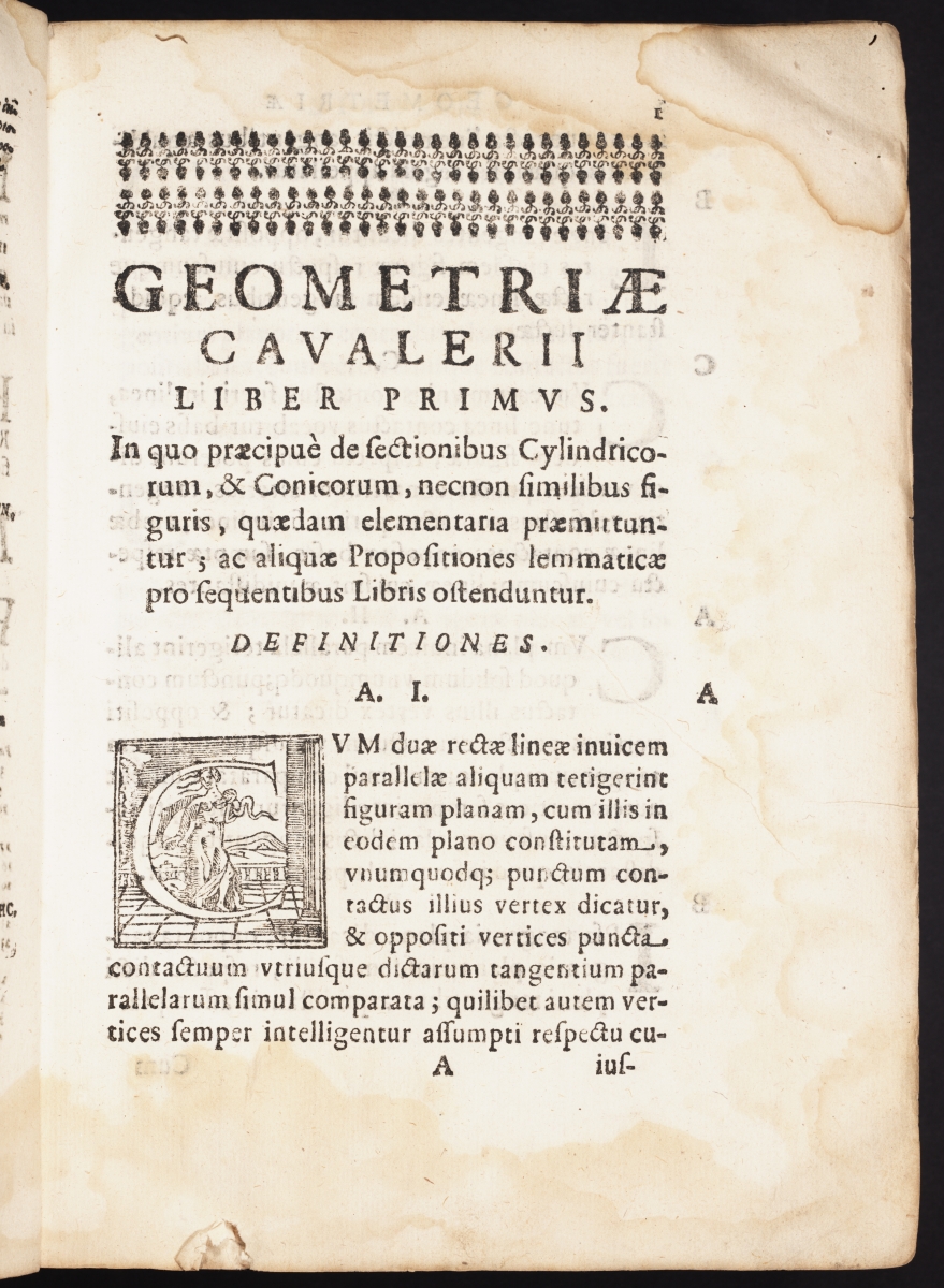 Book I of Cavalieri's 1635 Geometria indivisibilibus.