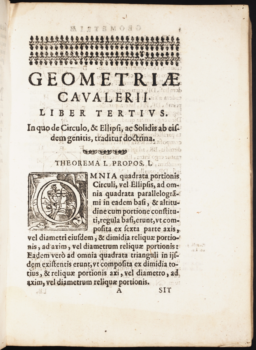 Book III of Cavalieri's Geometria indivisibilibus (1635).