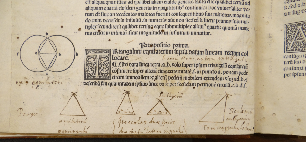 Diagram from 1482 printing of Euclid's Elements.