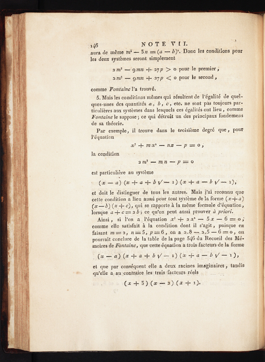Note 7 from Lagrange’s Traité de la Résolution des Equations Numérique.