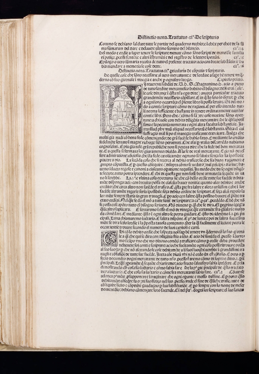 Folio 198 of Pacioli's Sūma de Arithmetica Geometria Proportioni & Proportionalita.