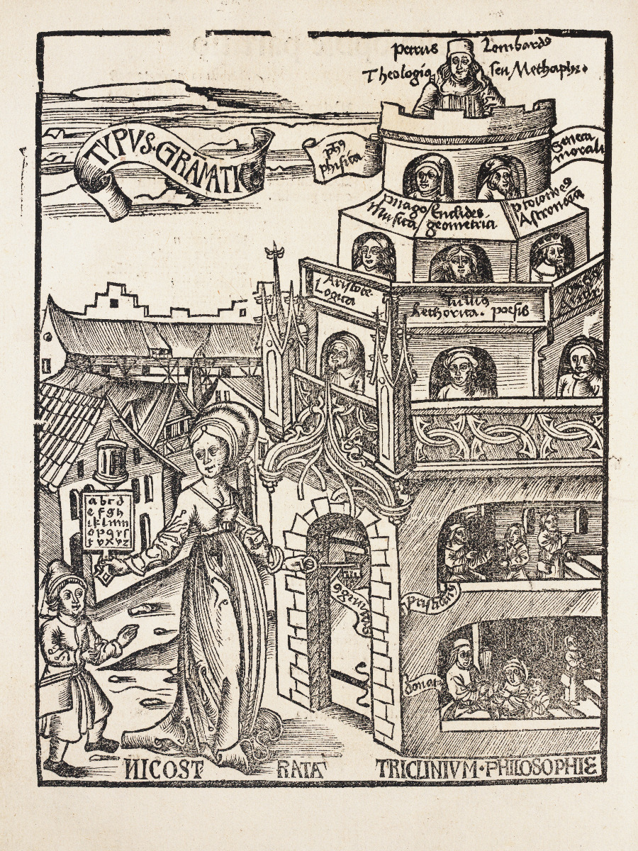 Grammar chapter title page from 1517 edition of Gregor Reisch’s Margarita Philosophica.