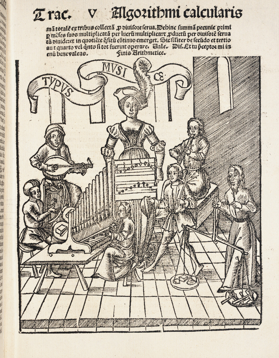 GraMusic chapter title page from 1517 edition of Gregor Reisch’s Margarita Philosophica.