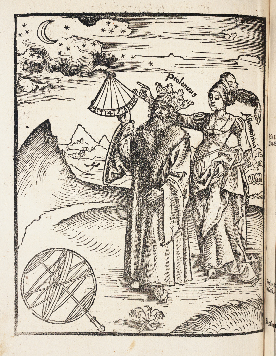 Ptolemy with Astronomy in 1517 edition of Gregor Reisch’s Margarita Philosophica.