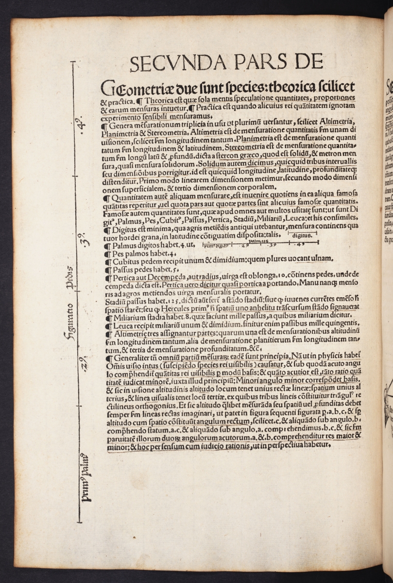First page of second part of 1524 edition of Johann Stoeffler’s Elucidatio fabricae vsusque astrolabii.
