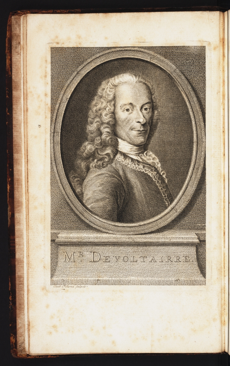 First frontispiece from Voltaire’s 1738 Élémens de la philosophie de Neuton