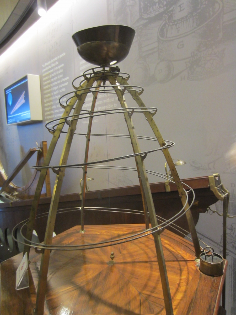 Early modern device illustrating Galileo's law of natural motion.