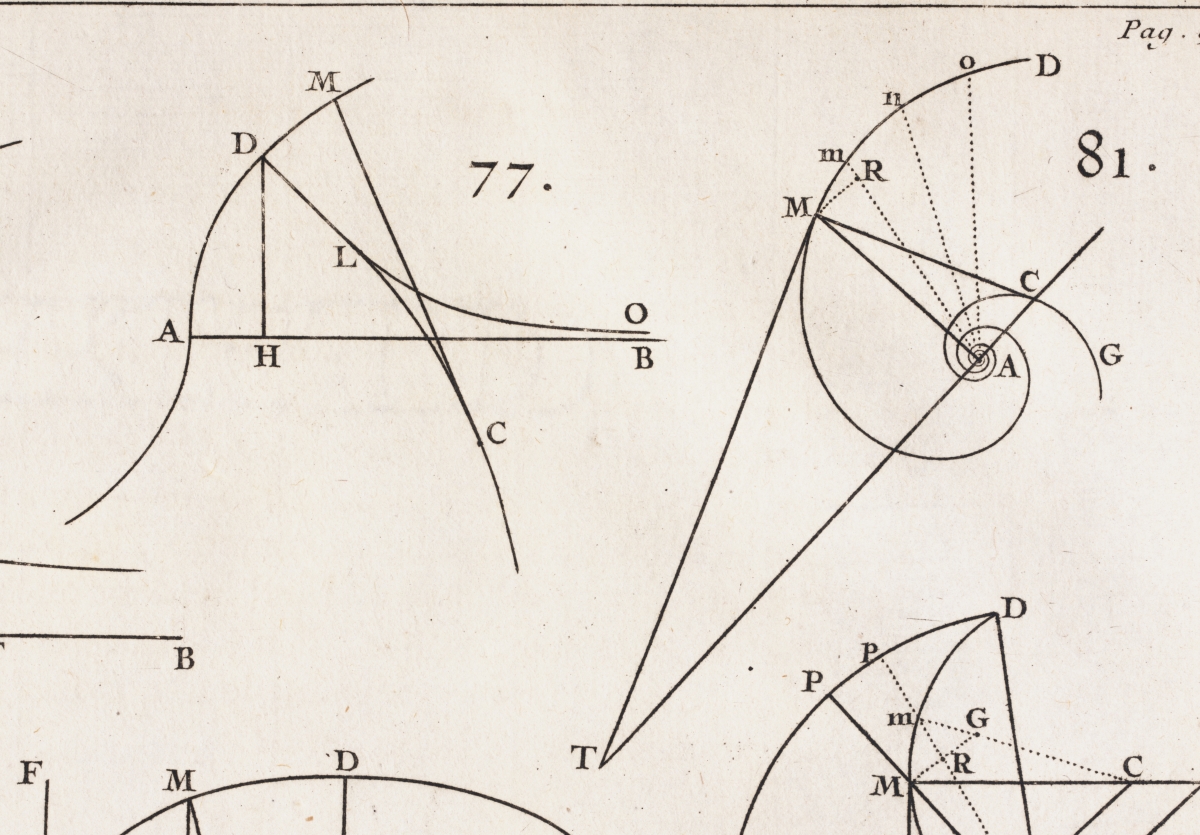 Diagrams 77 and 81 from l'Hospital's 1696 calculus textbook.