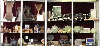 Display case of mathematical objects at the University of Arizona, circa 1998..