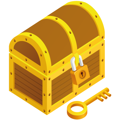 Image of a Treasure Chest and Key.