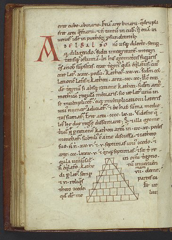 12th-century manuscript copy of Gerbert's letter to Adelbold.