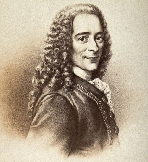 Lithograph of Voltaire