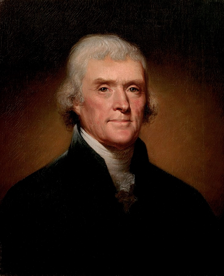 White House portrait of Thomas Jefferson.
