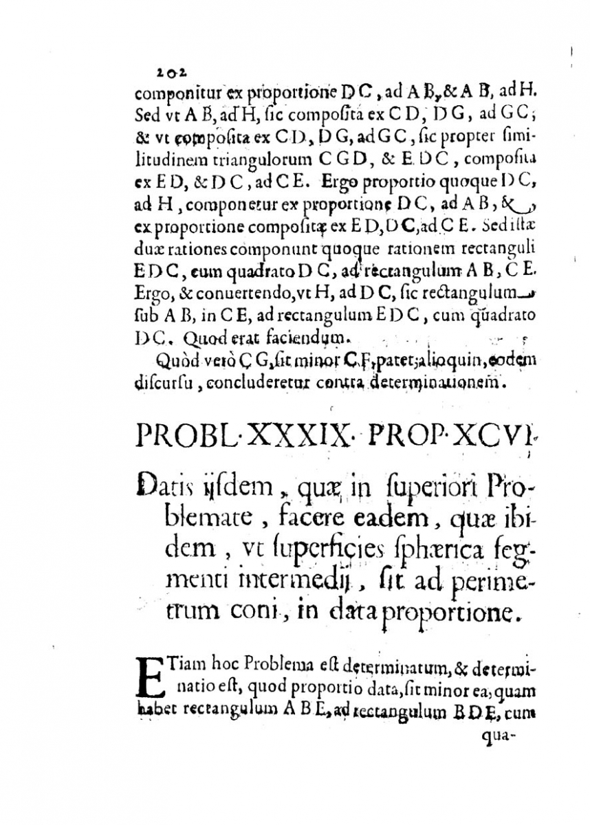 Page 202 from Stefano degli Angelis's 1658 Problemata geometrica sexaginta.
