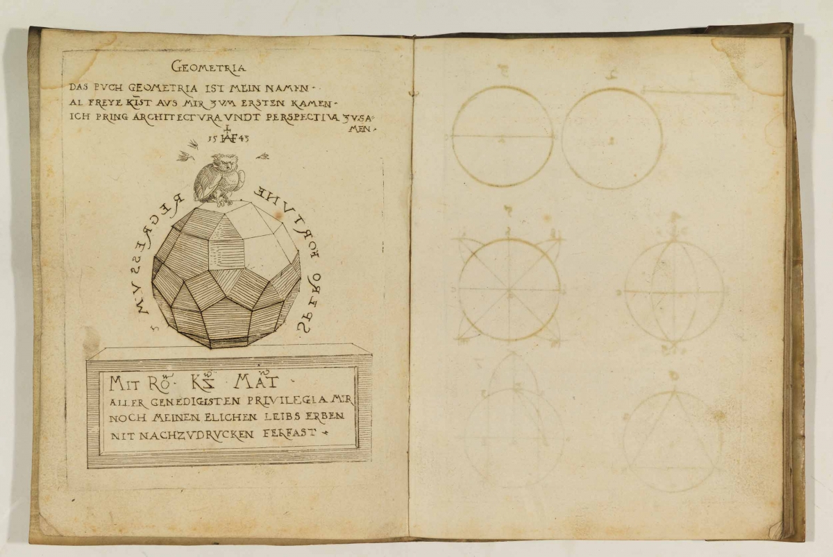 Title page for Augustin Hirschvogel's 1543 Geometria.