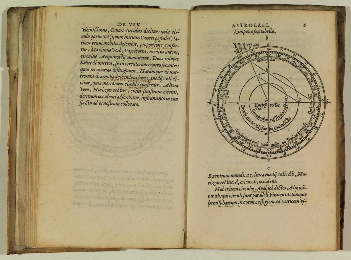 Folio 6 from a 1553 printing of Juan Martinez Población's Compendium on the Use of the Astrolabe.