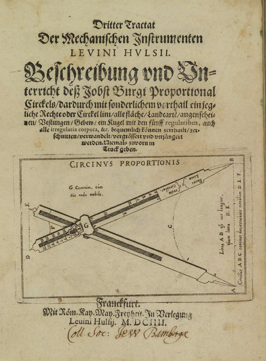Title page for the 3rd volume of Hulsius's Tractat Der Mechanischen Instrumenten (1604).