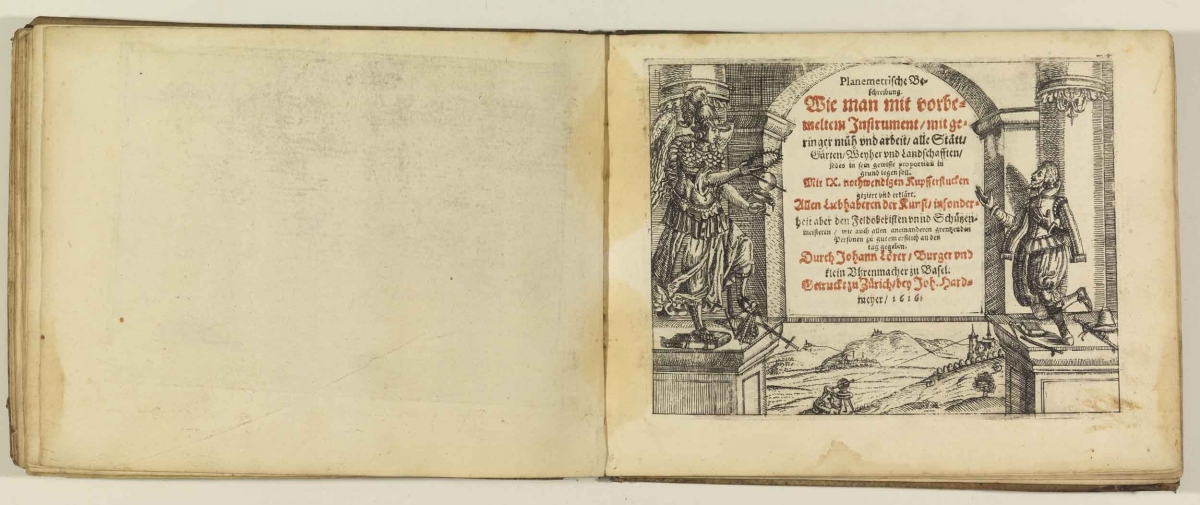 Title page of Planemetrische Beschreibung by Johann Lörer (1616).