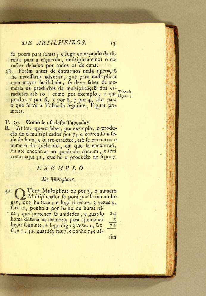 Page 13 of José Fernandes Pinto Alpoim's 1744 Exame de Artilheiros.