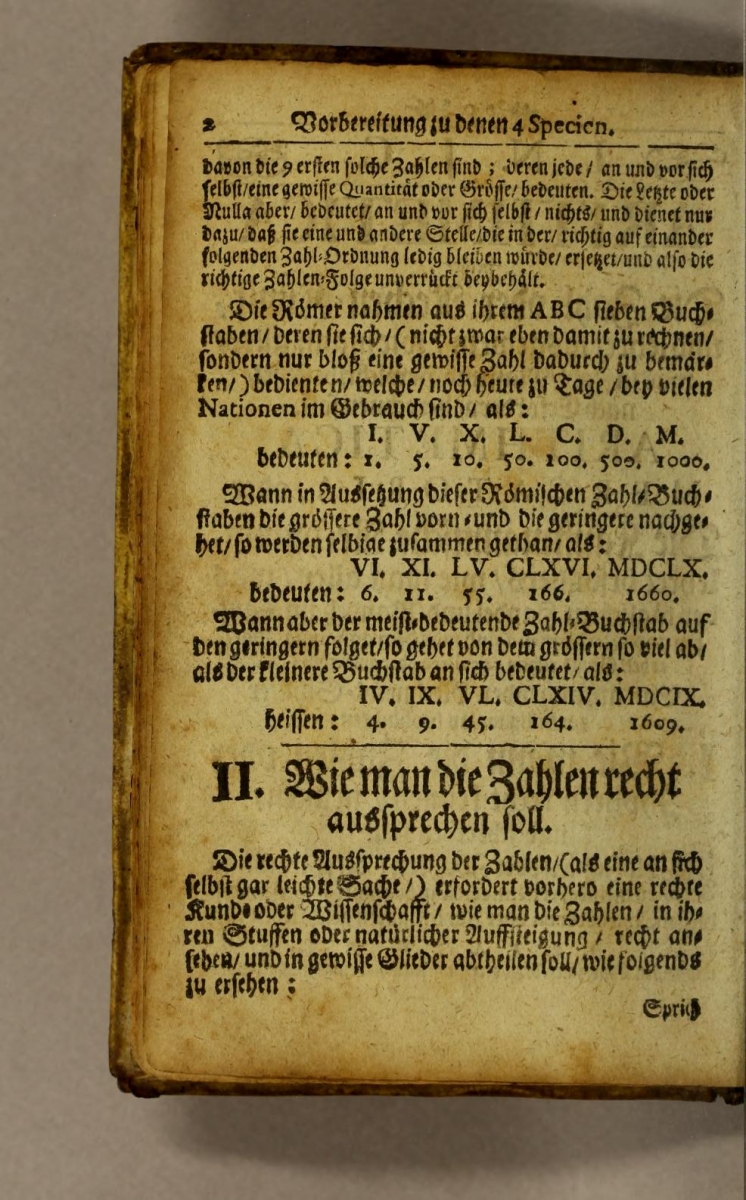 Page 2 from a 1726 edition of Valentin Heins's Tyrocinium mercatorio-arithmeticum.