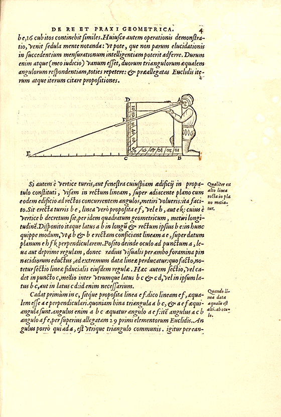 Page 4 from De re et praxi geometrica by Oronce Fine, 1556
